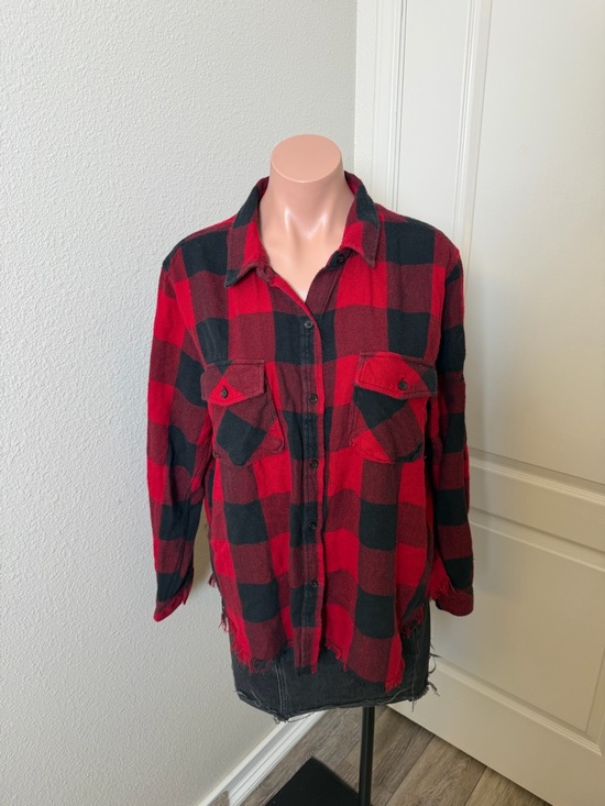 Rails Tops - Rails Red and Black Buffalo Plaid Button-Up Shirt Sz L